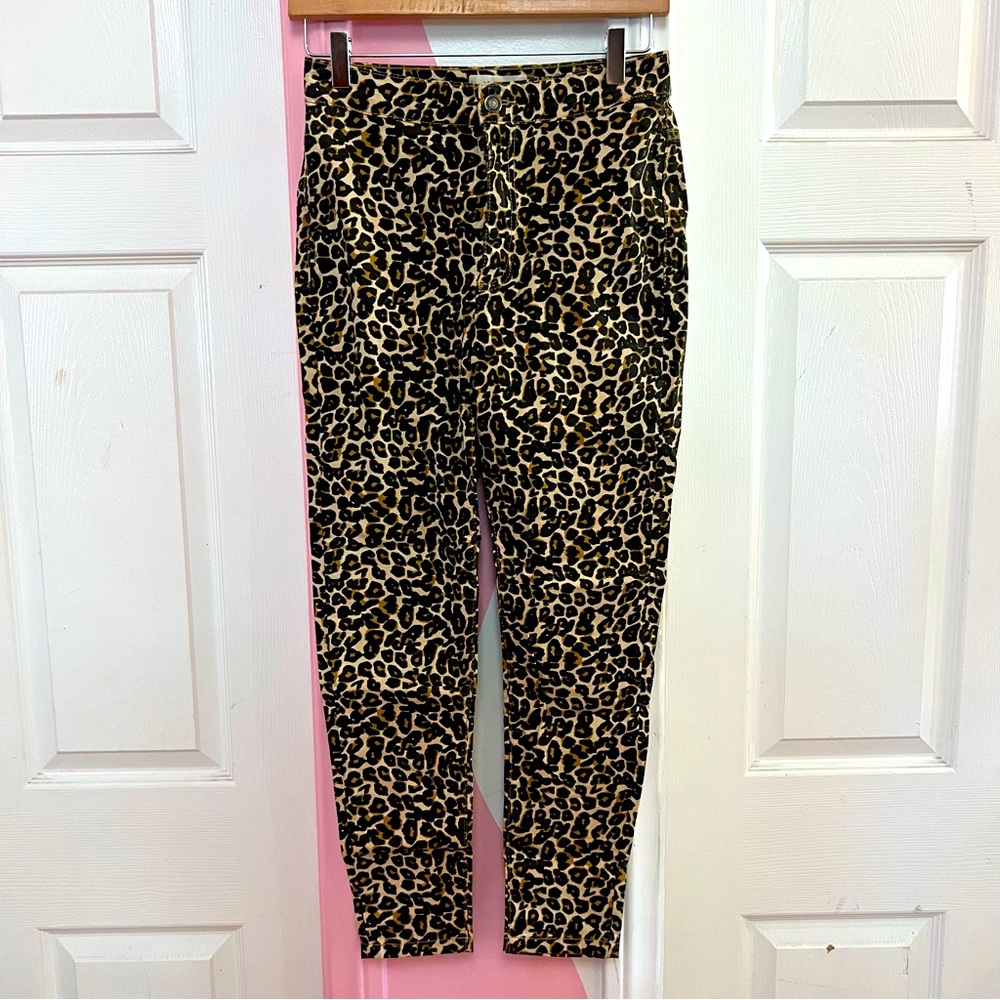 Free People Cheetah Print Skinny Jeans